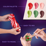 OKTO DIY Wood & Craft Flower Clay Kit - Succulents: Passion