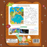 The Piggy Story Dry Erase Reusable Colouring Book with Stickers - Dinosaur