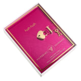 Victoria's Journals Heart Lock Diary - Hush Hush Metallic Magenta