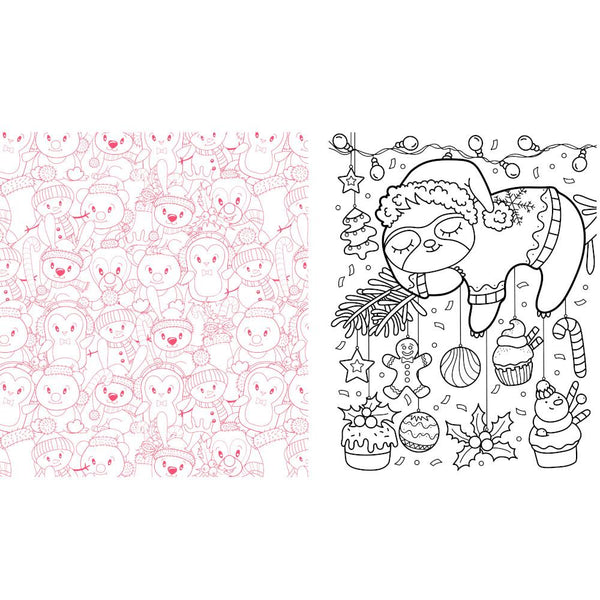 Chartwell Books Kawaii Christmas Coloring Book
