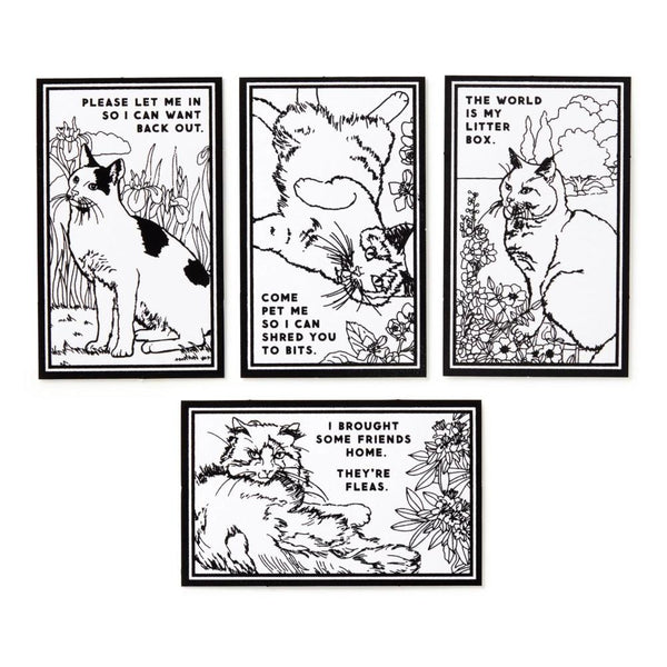 Brass Monkey Magic Velvet Colouring Set - Moody Cats