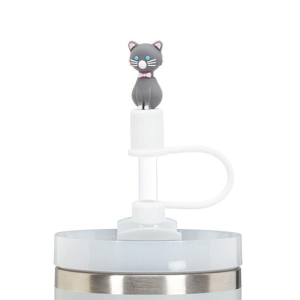 Abbott Slurpp Jumbo Tumbler Straws with Silicone Caps 3pk Cats