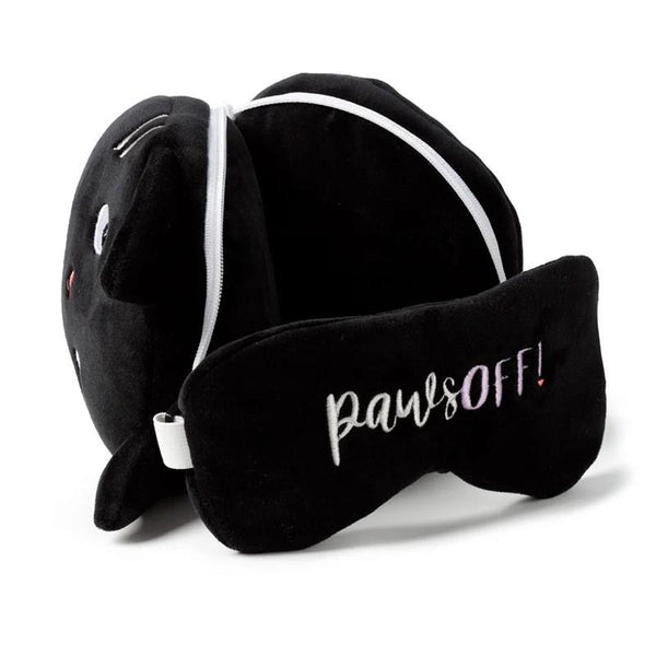 Relaxeazzz Adoramals Travel Pillow & Eye Mask Set - Feline Fine