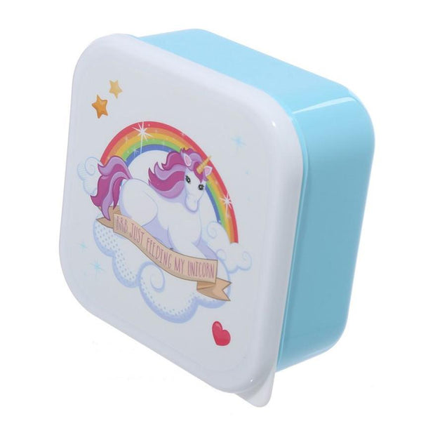 Puckator Stackable Lunch Box Set - Enchanted Rainbows Unicorn
