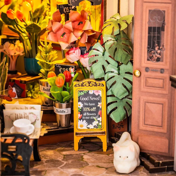 Robotime Rolife DIY Mini Book Nook Kit - Floral Corner