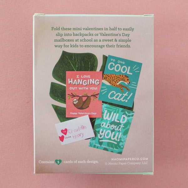 Naomi Paper Co. Kids Mini Valentines Multipack 15pk Jungle
