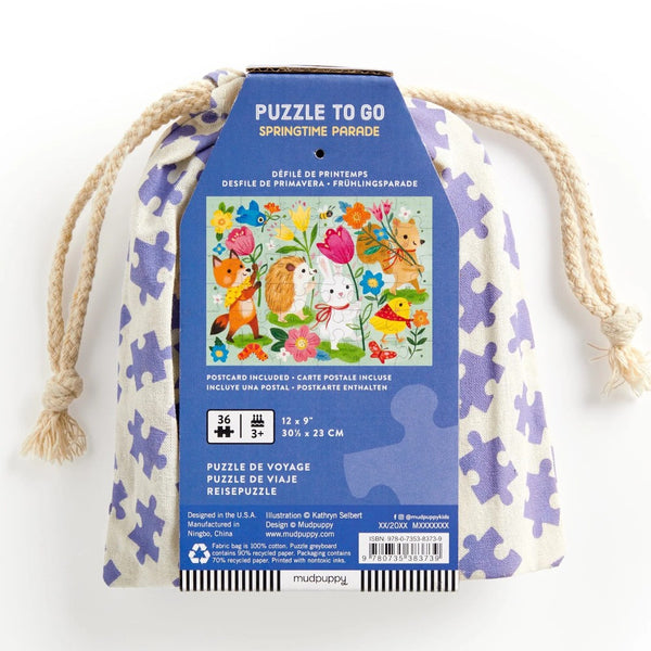 Mudpuppy 36pc Puzzle To Go - Springtime Parade