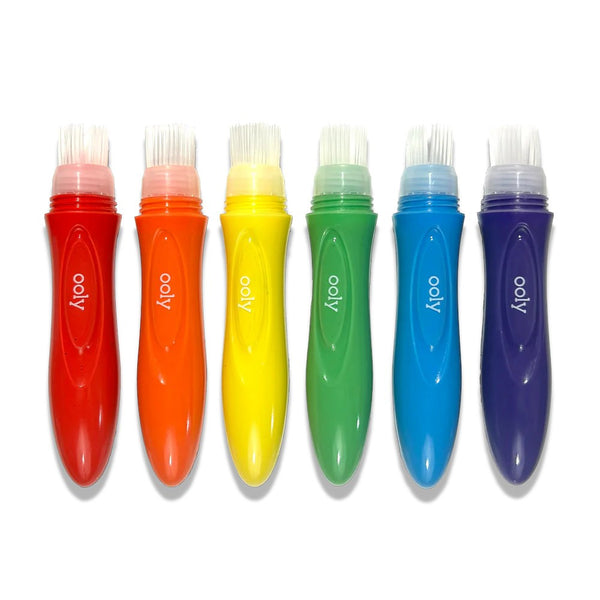 Ooly Easy Squeezy Squeezable Poster Paint Brushes Set 6pk