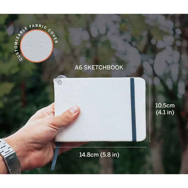 Etchr 100% Cotton Mixed Media Sketchbook, A6 Landscape, Cold Pressed