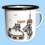 Crywolf Enamel Mug 12oz Raccoon City