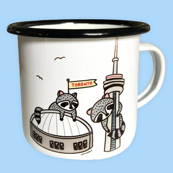 Crywolf Enamel Mug 12oz Raccoon City