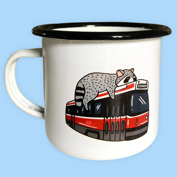 Crywolf Enamel Mug 12oz Raccoon City