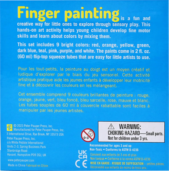 Peter Pauper Press Studio - Junior Finger Paint Set (9 Colours)