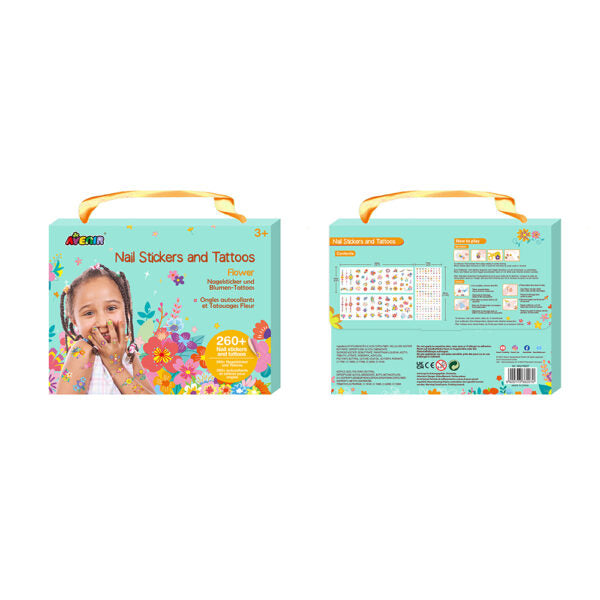 Avenir Nail Stickers & Tattoos Set - Flowers