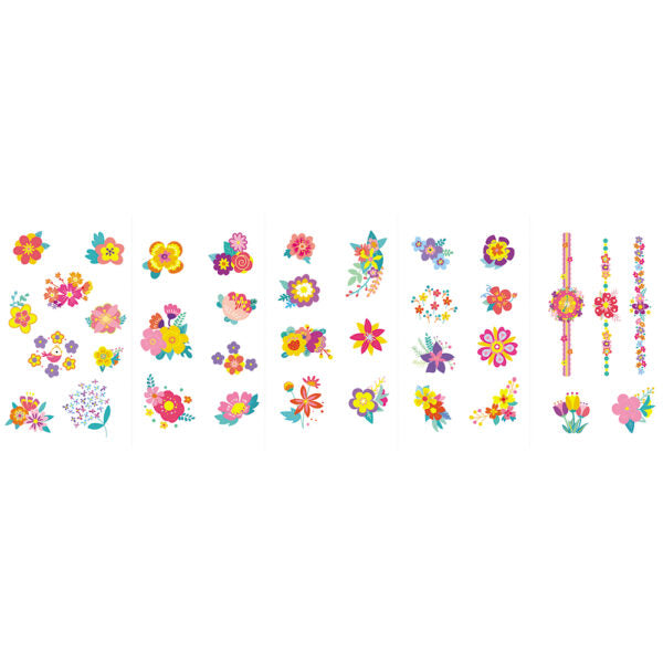 Avenir Nail Stickers & Tattoos Set - Flowers