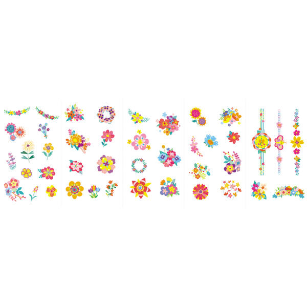 Avenir Nail Stickers & Tattoos Set - Flowers
