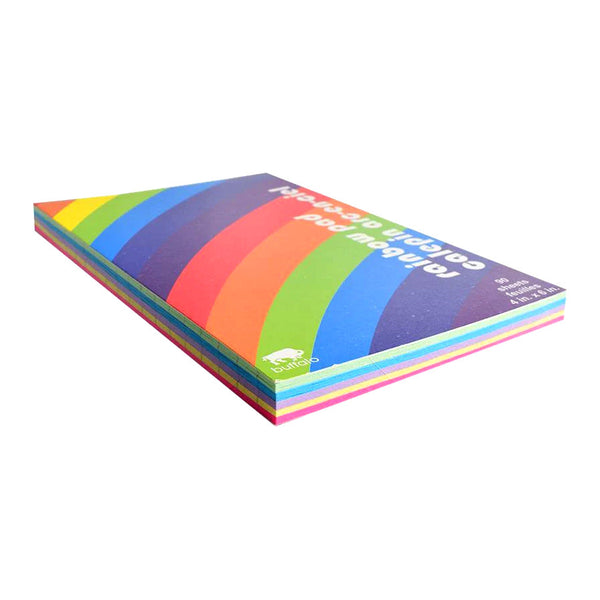 Buffalo Ruled Notepad 4"x6" Rainbow