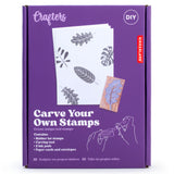 Kikkerland Crafters Carve Your Own Stamps DIY Block Printing Kit