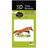 Fridolin 3D Animals Paper Model - Red Fox