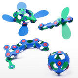 Clixo Magnetic Building Kit 18pc Itsy Pack Green/Blue
