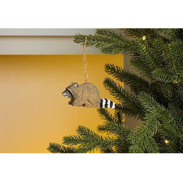 Abbott Hanging Wood Ornament - Raccoon