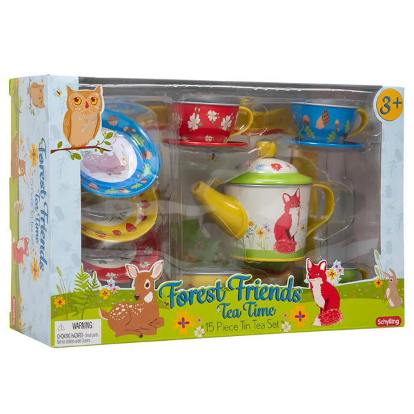 Schylling Forest Friends Tea Time 15pc Tin Playset