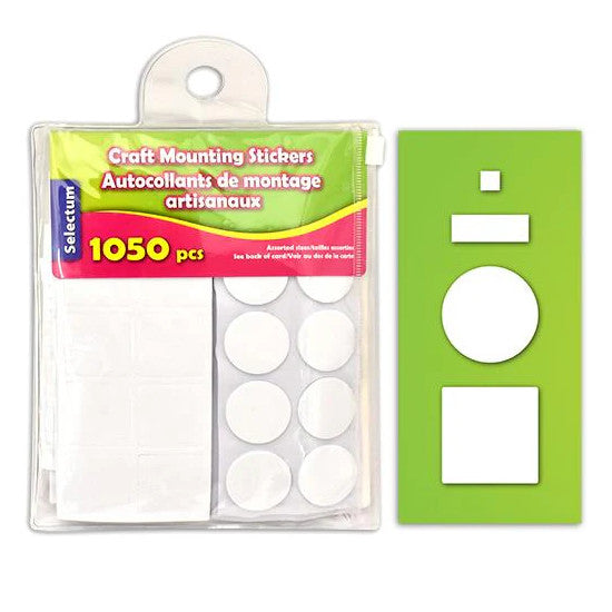 Selectum Craft Mounting Stickers 1050pk Assortment