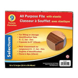 Selectum Expanding File Folder 9-Pocket Letter-Size