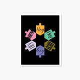 Everyday Yiddish Greeting Card - Hey! Dreidels