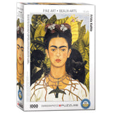 Eurographics 1000pc Puzzle - Frida Kahlo: Self-Portrait with Thorn Necklace