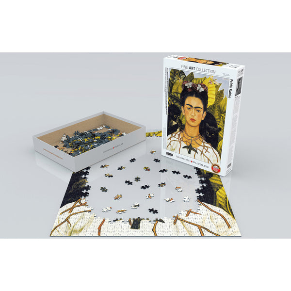 Eurographics 1000pc Puzzle - Frida Kahlo: Self-Portrait with Thorn Necklace