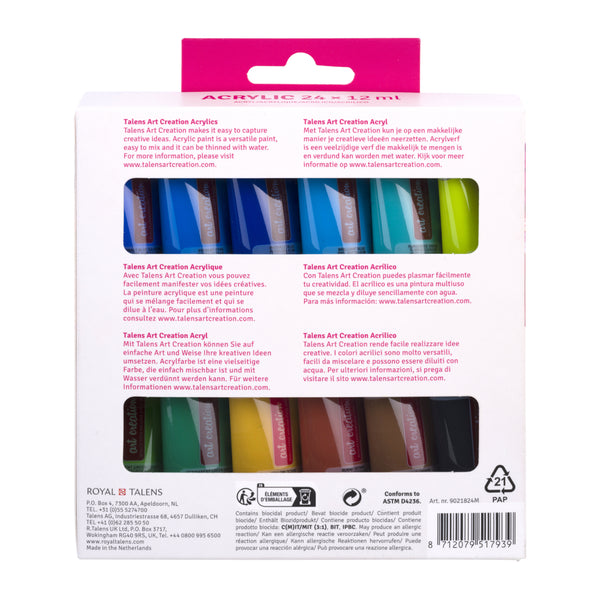 Royal Talens Art Creation Acrylic Colour Set - 24 x 12ml