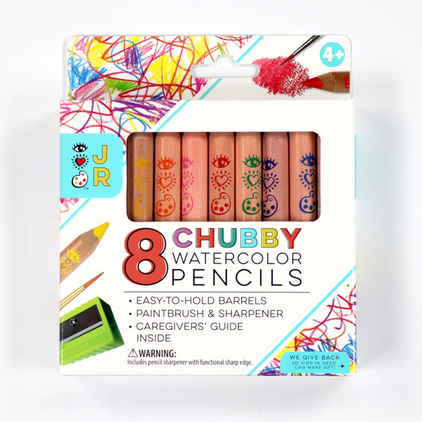 Bright Stripes iHeartArt Chubby Watercolour Pencils 8pk