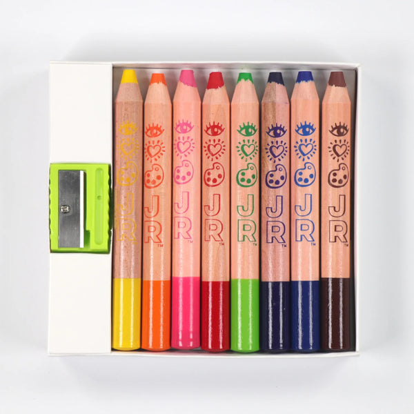 Bright Stripes iHeartArt Chubby Watercolour Pencils 8pk