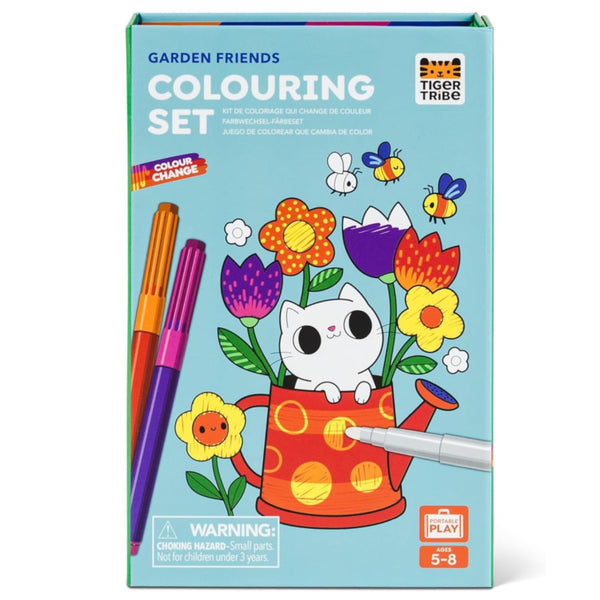 Tiger Tribe Colour Change Colouring Kit - Garden Friends