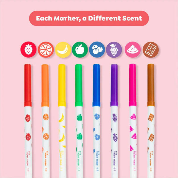 Tiger Tribe Scented Markers Colouring Set - Fruity Cutie