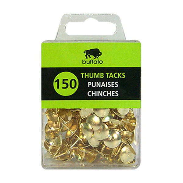 Buffalo Brass Thumb Tacks 150pk