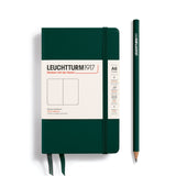 Leuchtturm1917 A6 Pocket Notebooks - Blank FOREST GREEN
