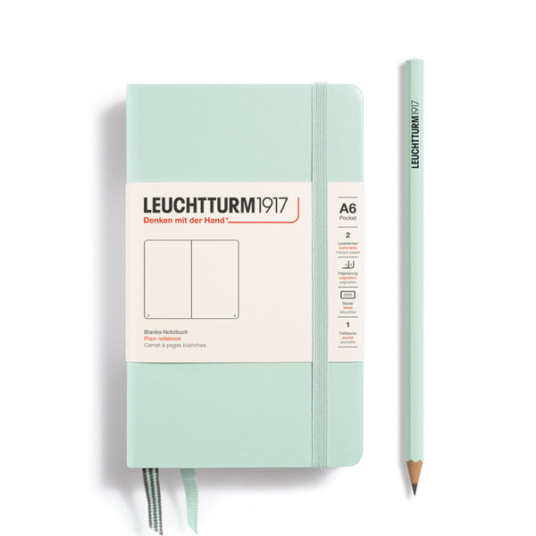 Leuchtturm1917 A6 Pocket Notebooks - Blank MINT GREEN