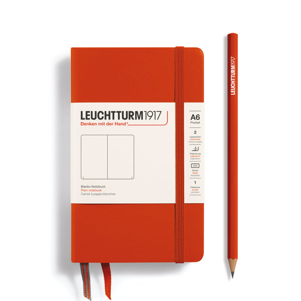 Leuchtturm1917 A6 Pocket Notebooks - Ruled FOX RED