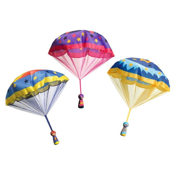 Djeco Wooden Parachutists Toys - Flying Heroes, Assorted