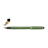 Sailor Fountain Pen, Compass Fude Series Green (55°)