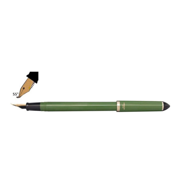 Sailor Fountain Pen, Compass Fude Series Green (55°)