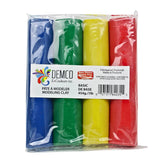 Demco Modelling Clay 4 Colour Assortment - Primaries