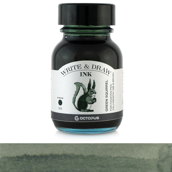 Octopus Fluids Write & Draw Inks GREEN SQUIRREL