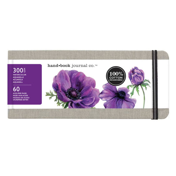 Global Art Fluid100 Watercolour Handbook, Pocket Panorama 8.25" x 3.5" 300gsm
