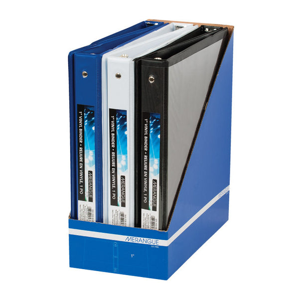 Merangue 3-Ring Vinyl Overlay View Binder, 1" - Assorted