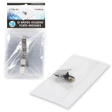 Merangue ID Badge Holders with Clip 10pk