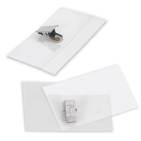 Merangue ID Badge Holders with Clip 10pk