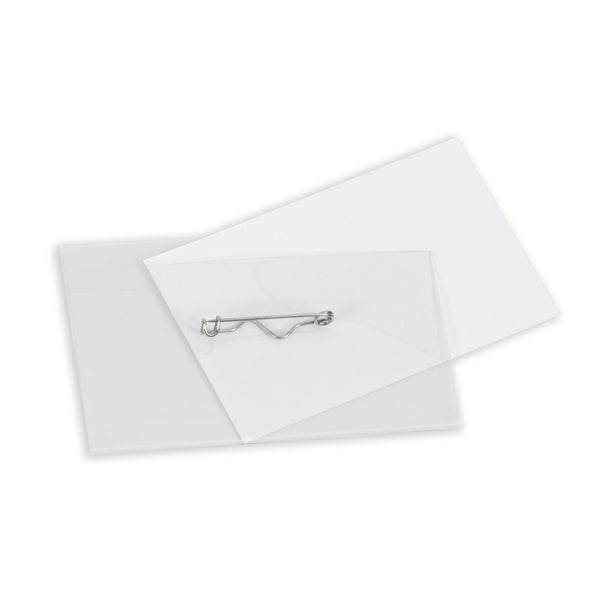 Merangue ID Badge Holders with Pins 10pk